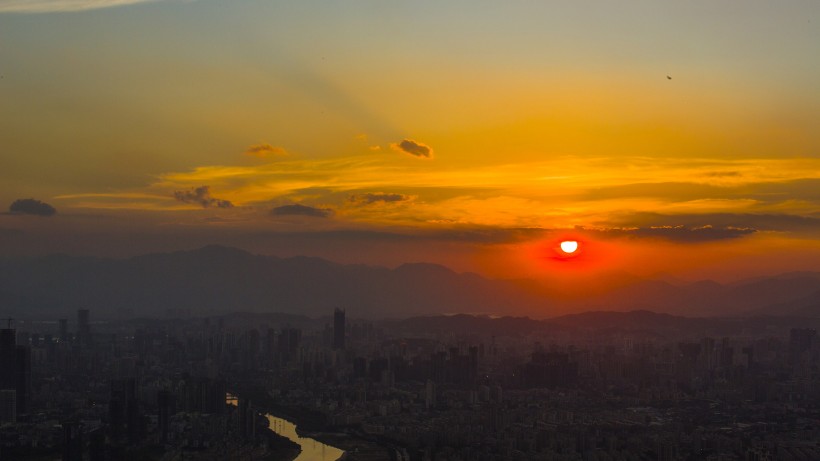 福建福州夕阳风景图片(9张)