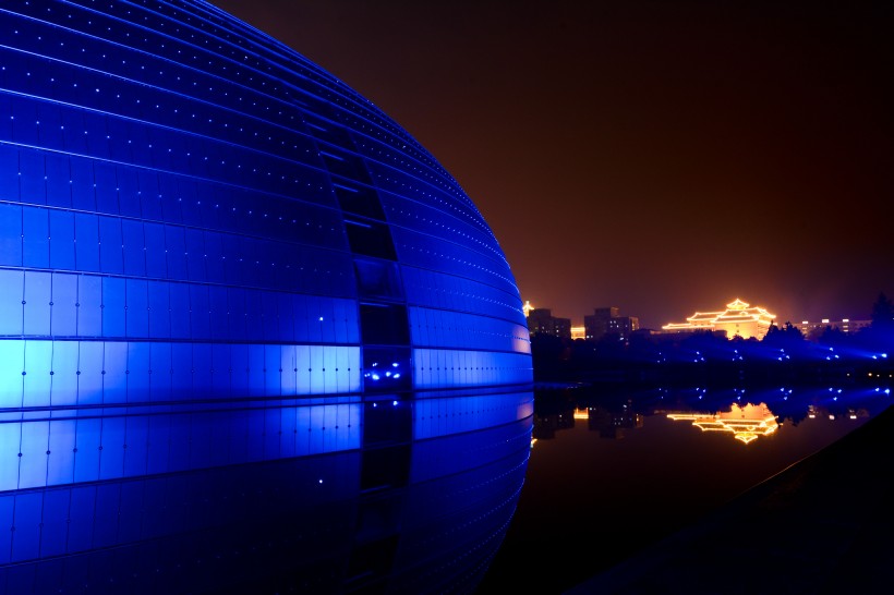 北京国家大剧院夜色图片(13张)