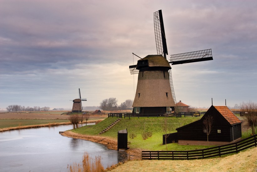 荷兰风车景色图片(10张)