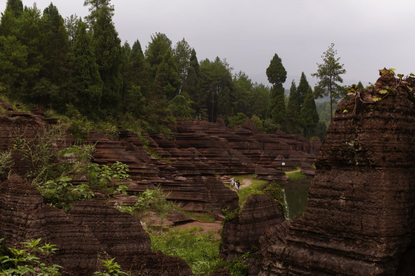 湖南古丈红石林风景图片(17张)