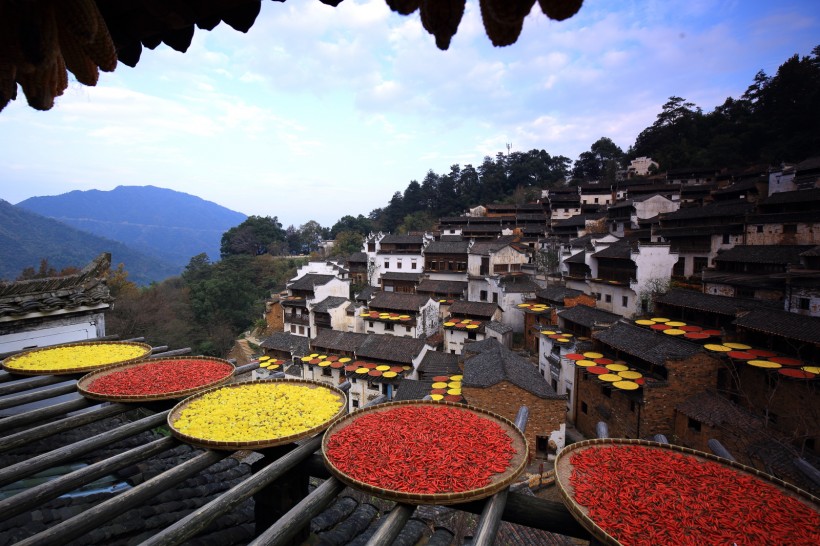 江西婺源篁岭晒秋风景图片(12张)