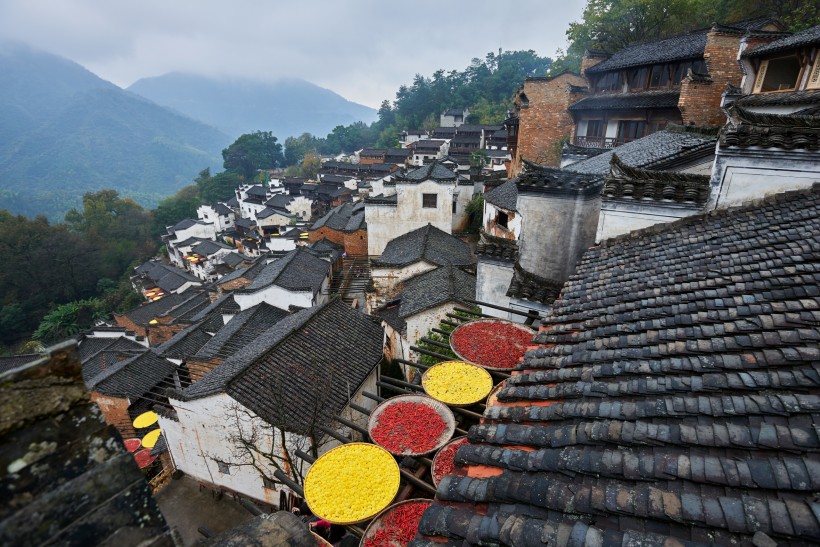 江西婺源篁岭晒秋风景图片(13张)