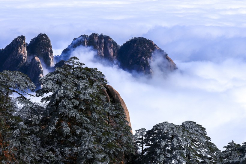 安徽雪后黄山风景图片(7张)