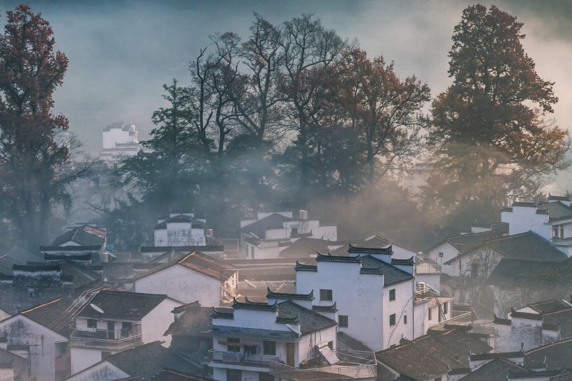 冬天徽州风景图片(9张)