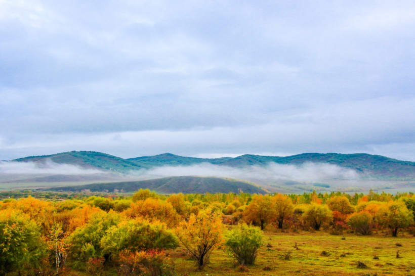内蒙古呼伦贝尔草原秋天风景图片(12张)