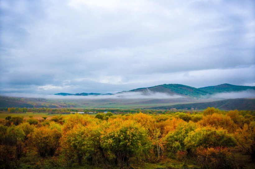 内蒙古呼伦贝尔草原秋天风景图片(12张)