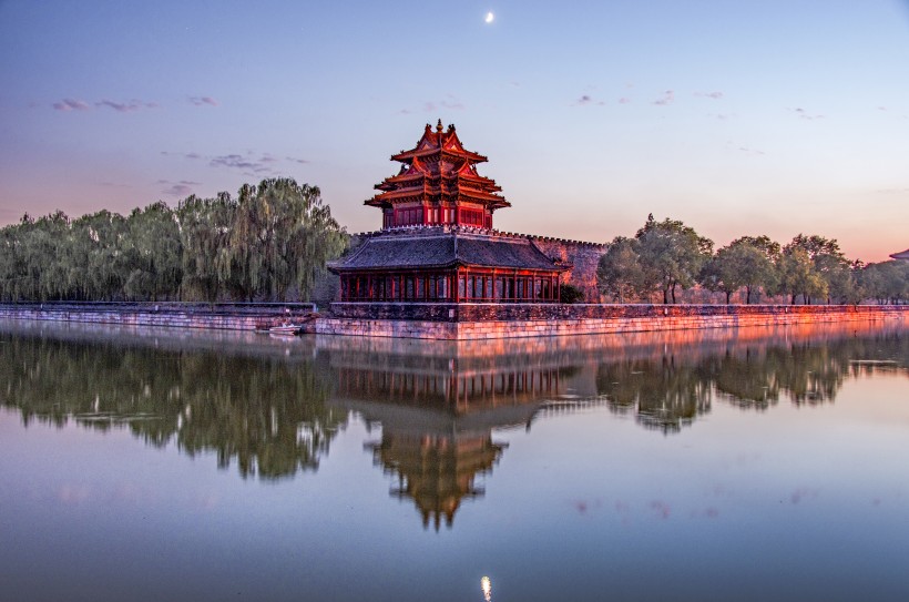 北京故宫角楼日落风景图片(11张)