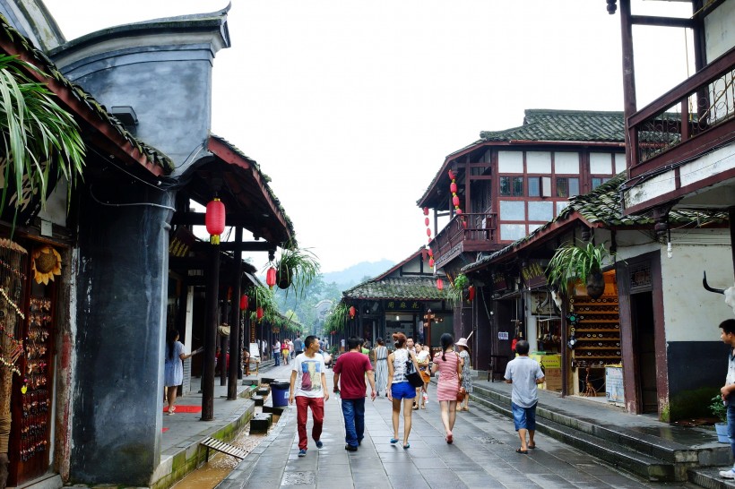 四川街子古镇风景图片(11张)