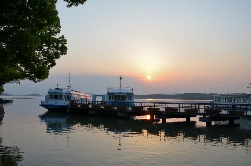 江苏太湖夕照风景图片(12张)