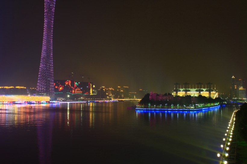 广东广州猎德桥夜景图片(14张)