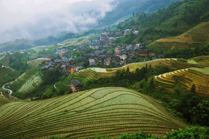 广西龙胜梯田风景图片(8张)