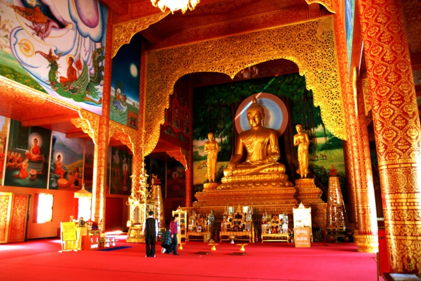 云南西双版纳勐泐大佛寺风景图片(17张)