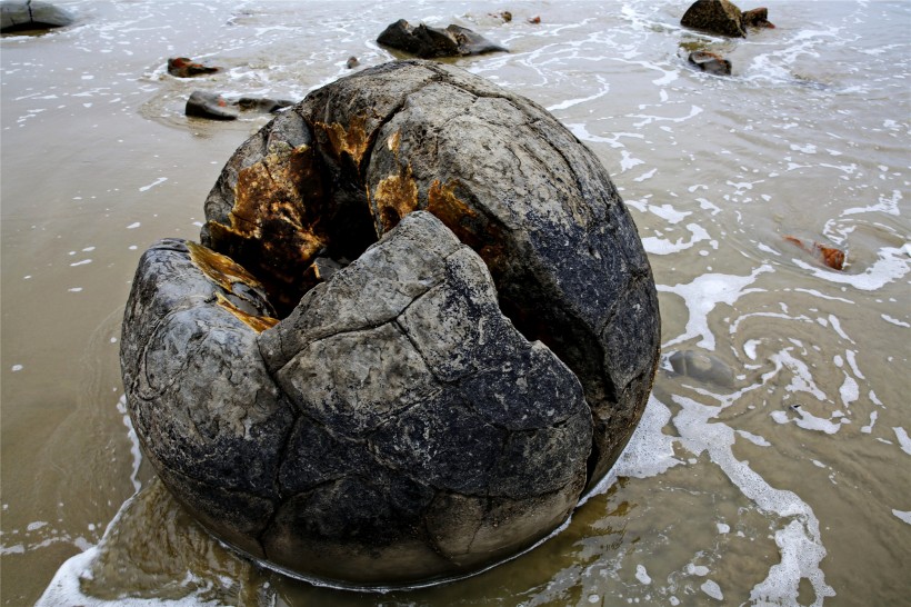 新西兰蓝岛摩拉基大圆石图片(13张)