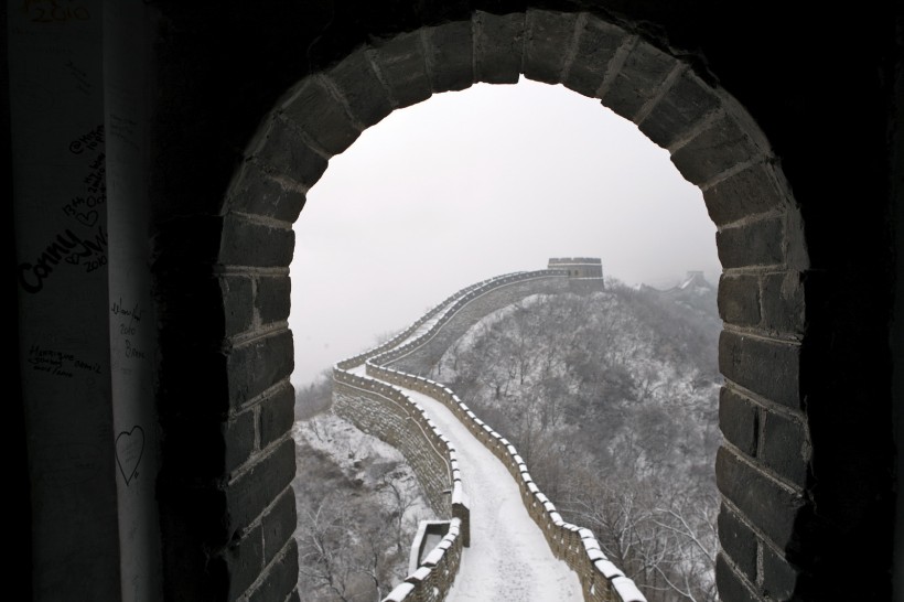 北京慕田峪长城雪中风景图片(21张)