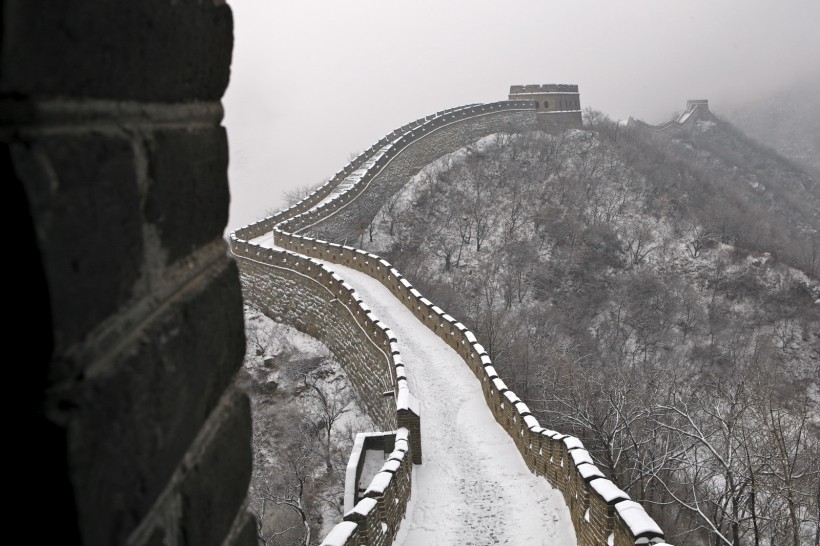 北京慕田峪长城雪中风景图片(21张)