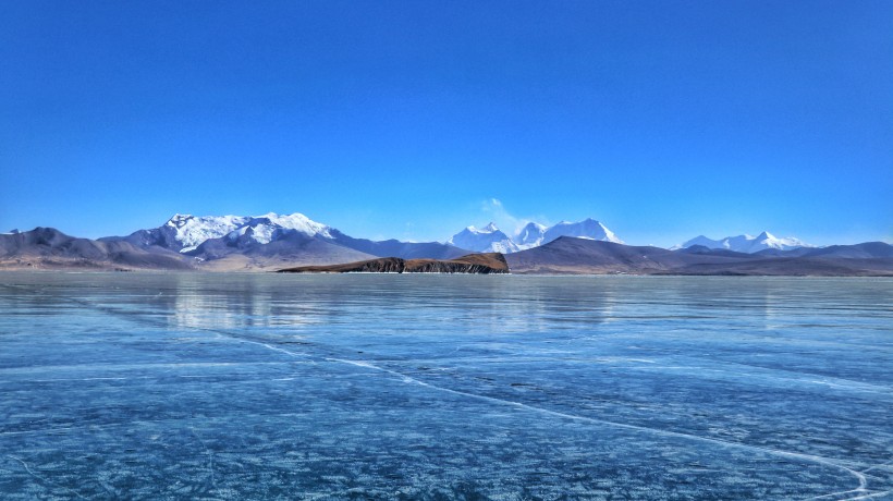 西藏冬日少女湖普姆雍措风景图片(12张)