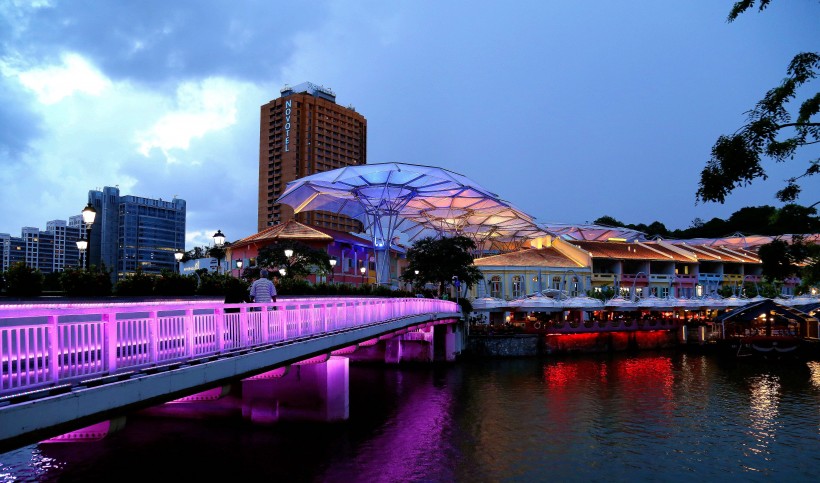 新加坡城市夜景图片(9张)