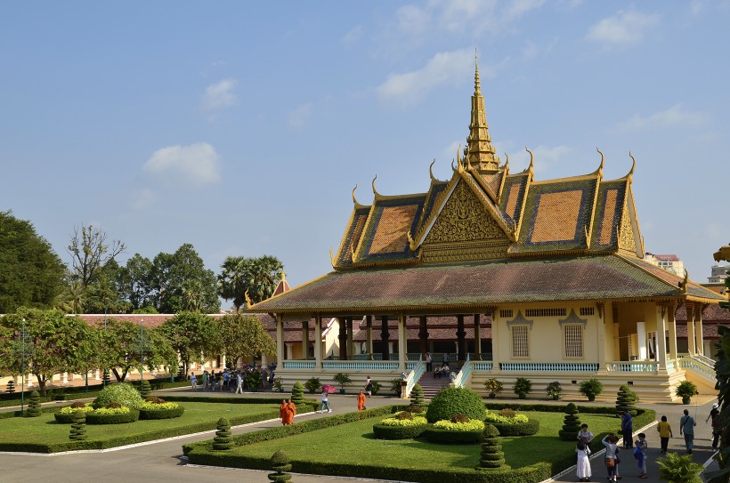 柬埔寨金边皇宫风景图片(11张)