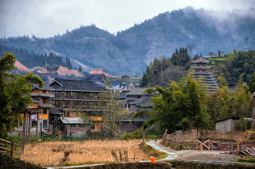 广西三江程阳风雨桥风景图片(11张)