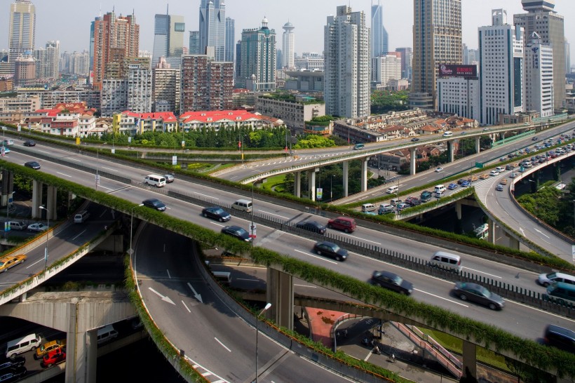 上海延安路高架桥图片(15张)