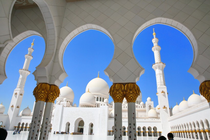 阿联酋阿布扎比大清真寺图片(10张)