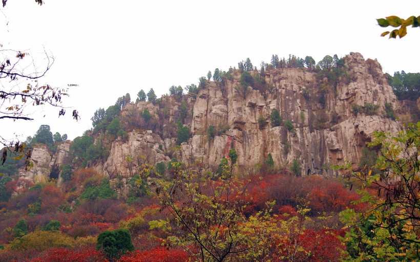 山东石门坊枫叶风景图片(19张)