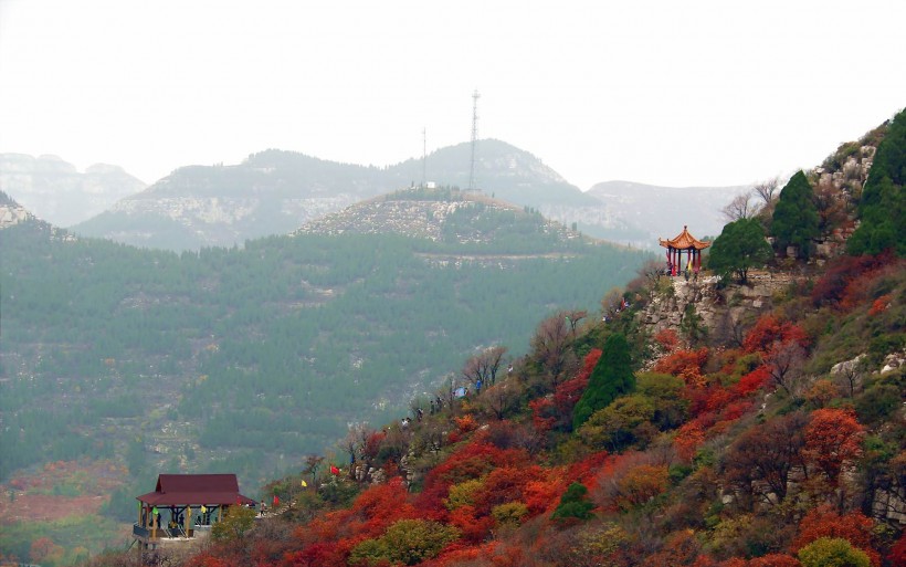 山东石门坊枫叶风景图片(19张)