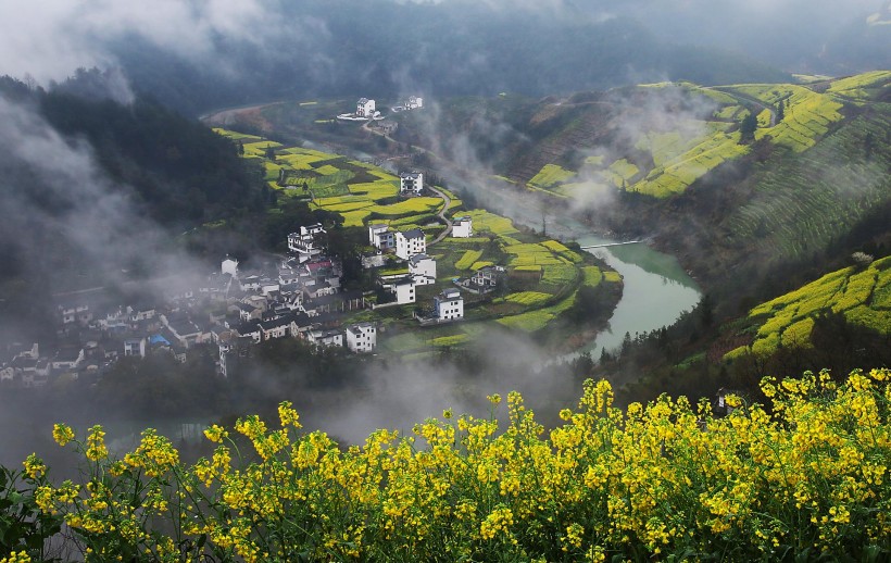 安徽石潭油菜花风景图片(10张)