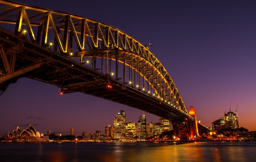 澳大利亚悉尼夜景风景图片(8张)
