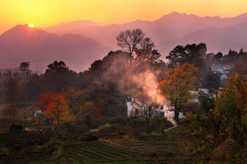 安徽塔川秋色风景图片(10张)