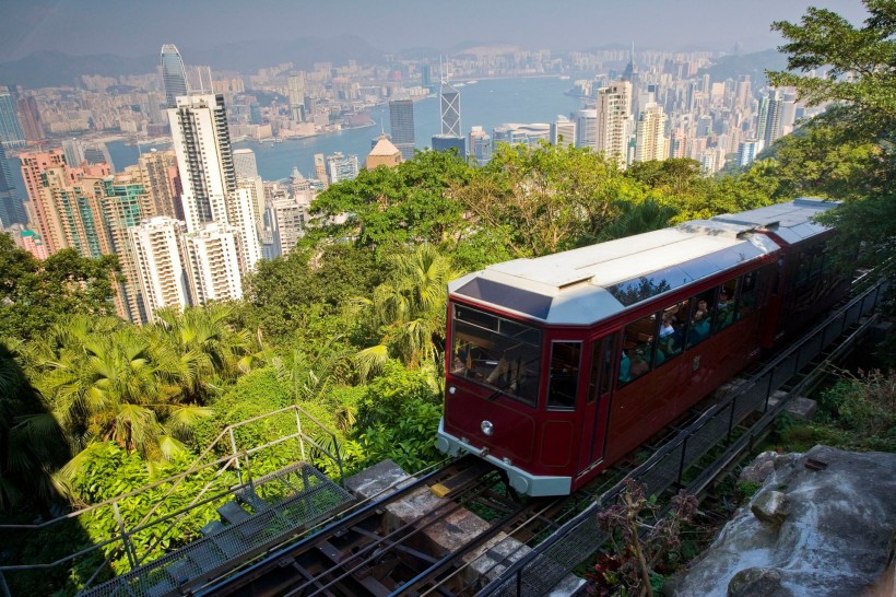 香港太平山缆车图片(6张)