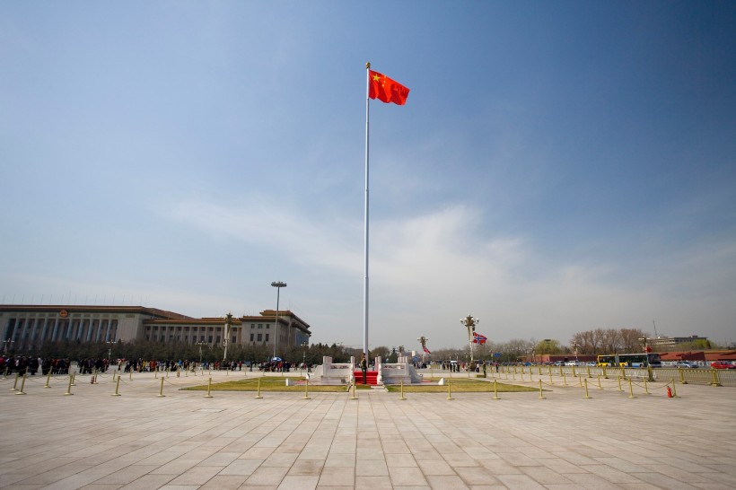 北京天安门广场五星红旗图片(26张)