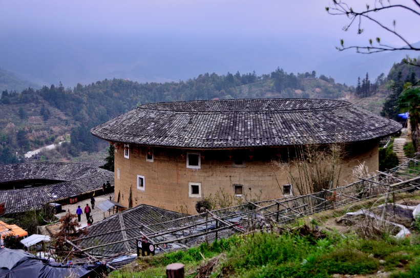 福建南靖田螺坑土楼群风景图片(11张)