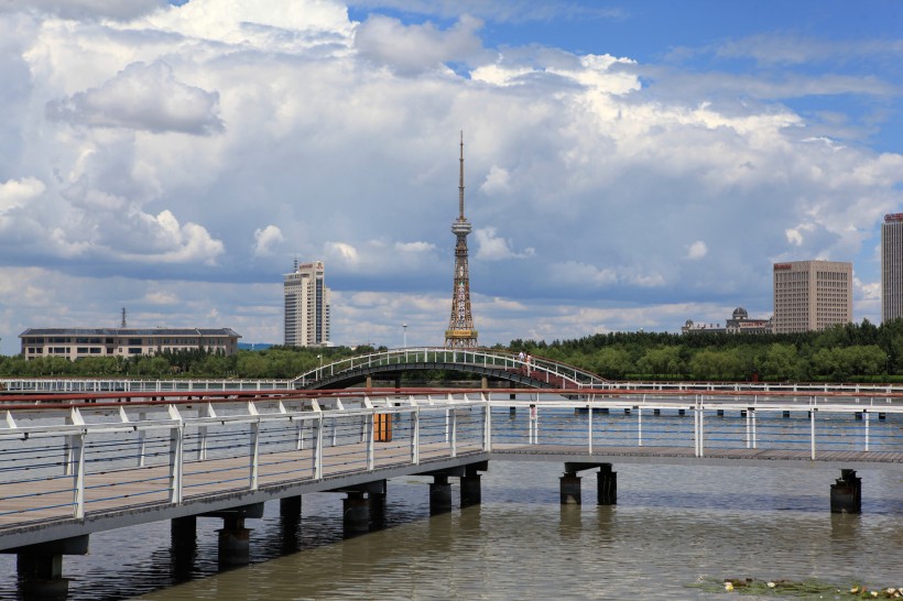 黑龙江大庆万宝湖风景图片(11张)