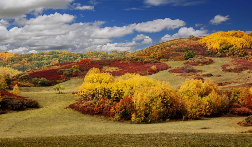 深秋苍凉的乌兰布统草原风景图片(13张)