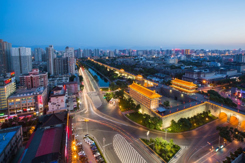 陕西西安城市夜景图片(11张)