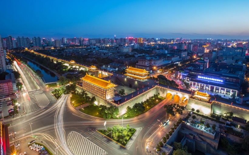 陕西西安城市夜景图片(11张)