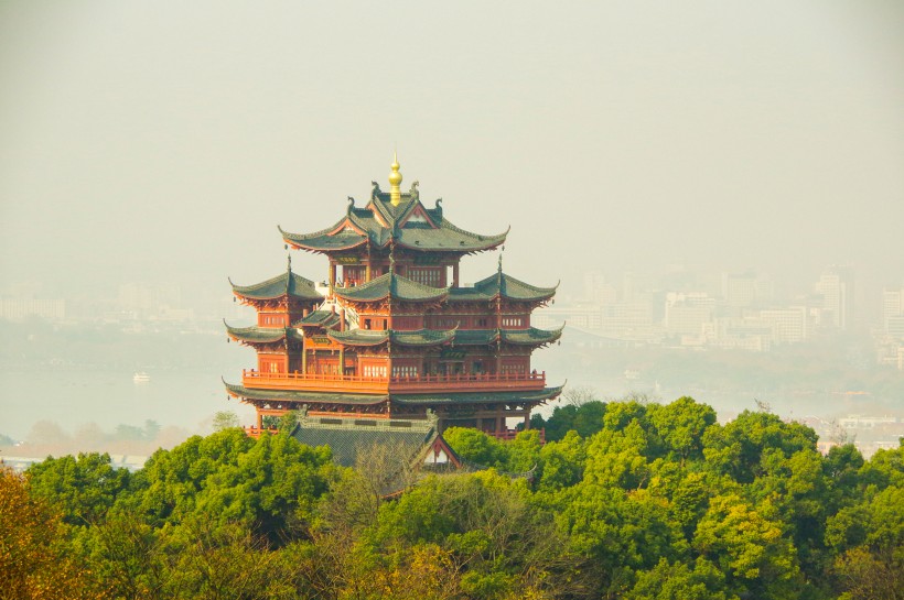 浙江杭州西湖夜景图片(13张)