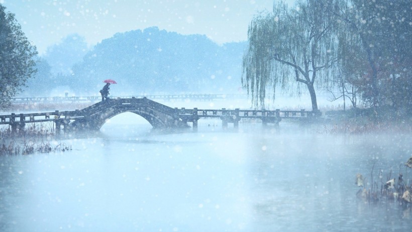 浙江杭州西湖雪景图片(8张)