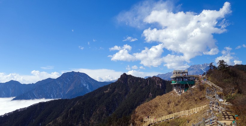 四川西岭雪山风景图片(17张)