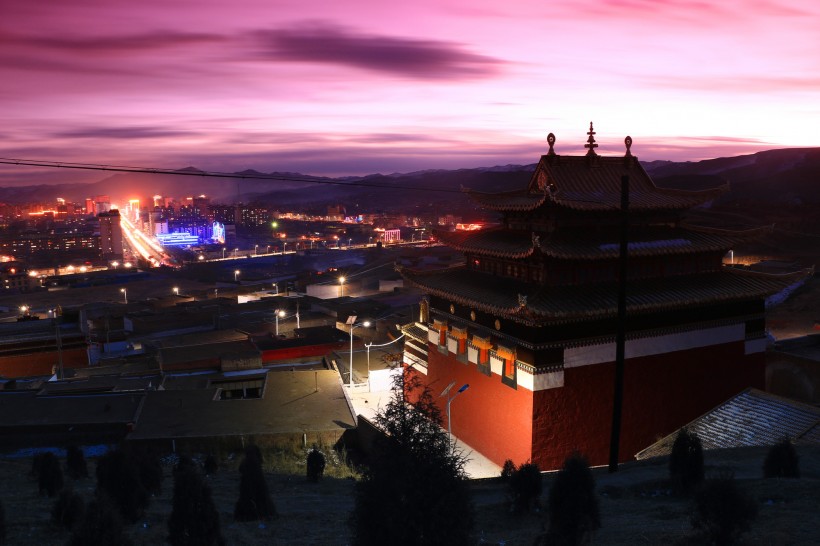 西藏落日风景图片(9张)