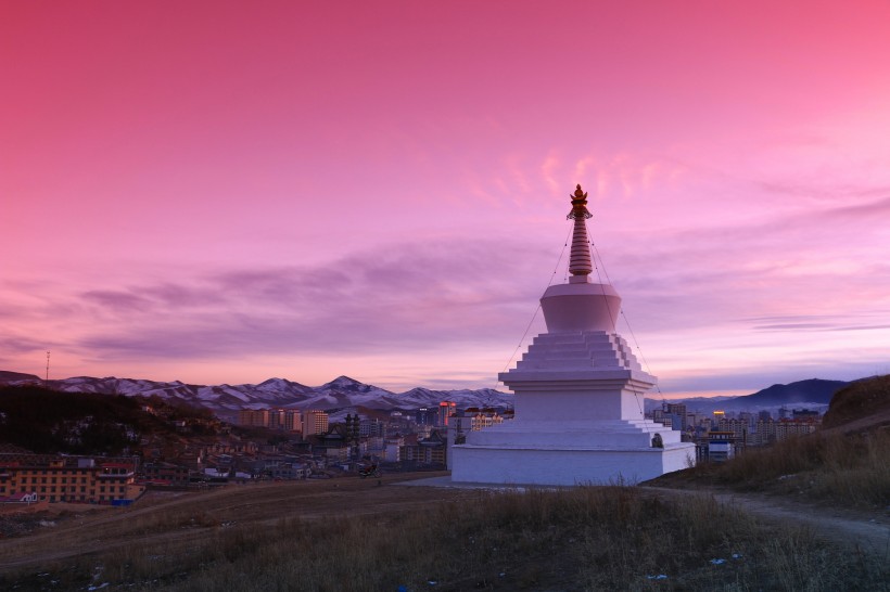 西藏落日风景图片(9张)