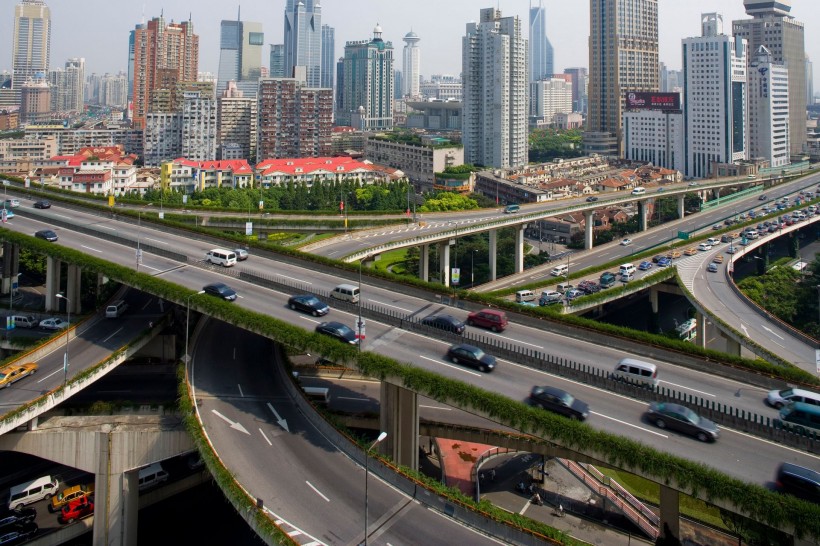 上海延安路高架桥图片(12张)