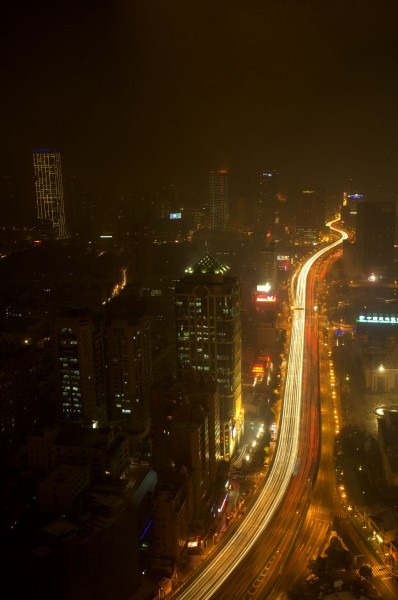 上海延安路高架桥夜景图片(9张)