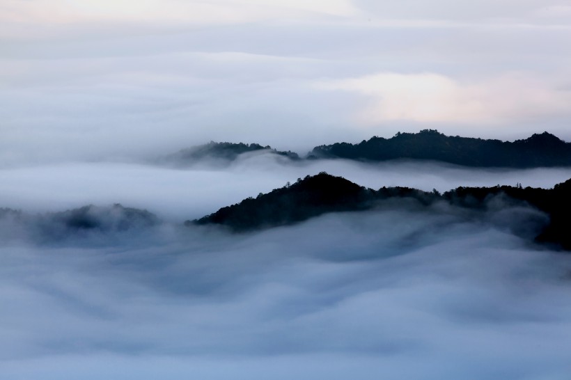 雾锁阳明山风景图片(8张)