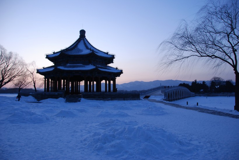 北京颐和园雪景图片(17张)