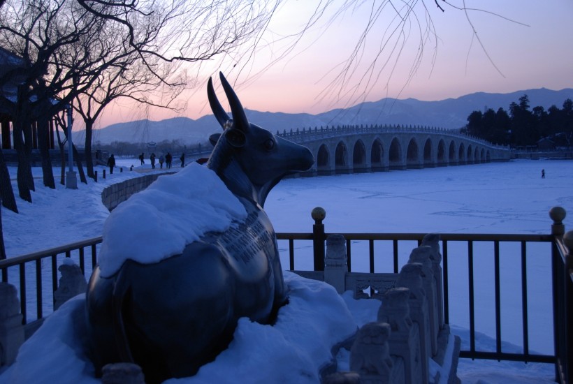 北京颐和园雪景图片(17张)