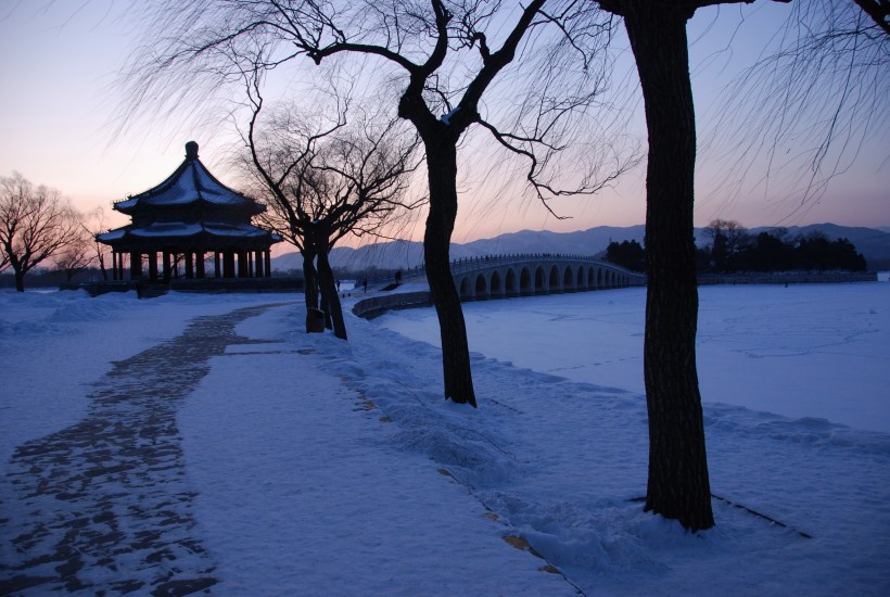 北京颐和园雪景图片(17张)