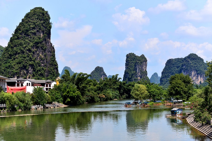 广西桂林遇龙河风景图片(12张)