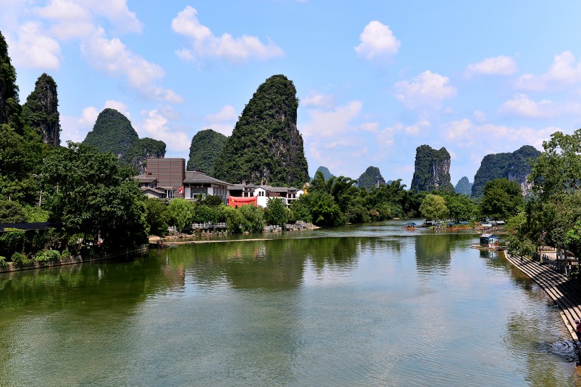 广西桂林遇龙河风景图片(12张)